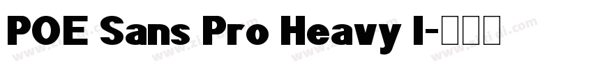 POE Sans Pro Heavy I字体转换